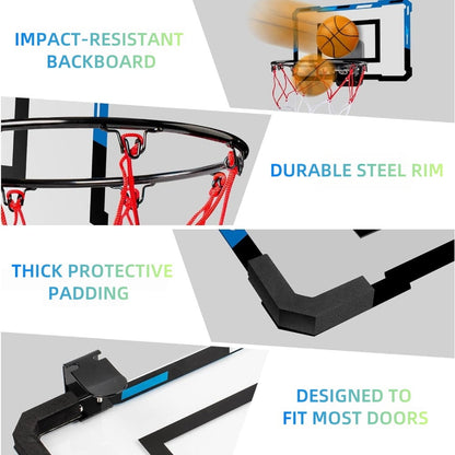 Indoor Basketball Hoop Basketball Hoop Indoor Automatic Scoring Electronic Scoreboard with 3 Balls Basketball Toy for Kids