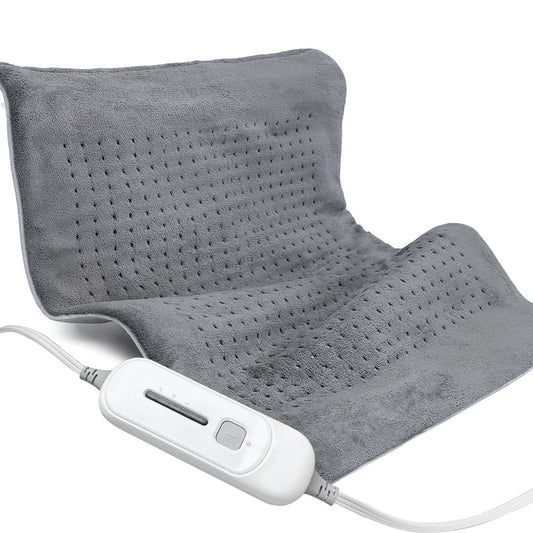 12" x 24" Heating Pad with 3 Heat Settings, Auto Shut Off, Machine Washable, Grey